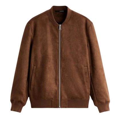 Suede Baseball Jacket