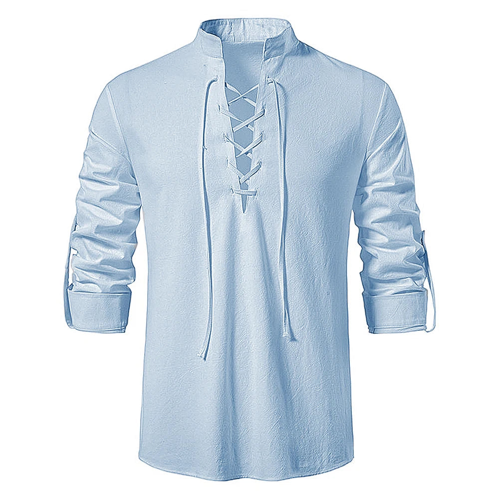 Men's Braided Linen Shirt